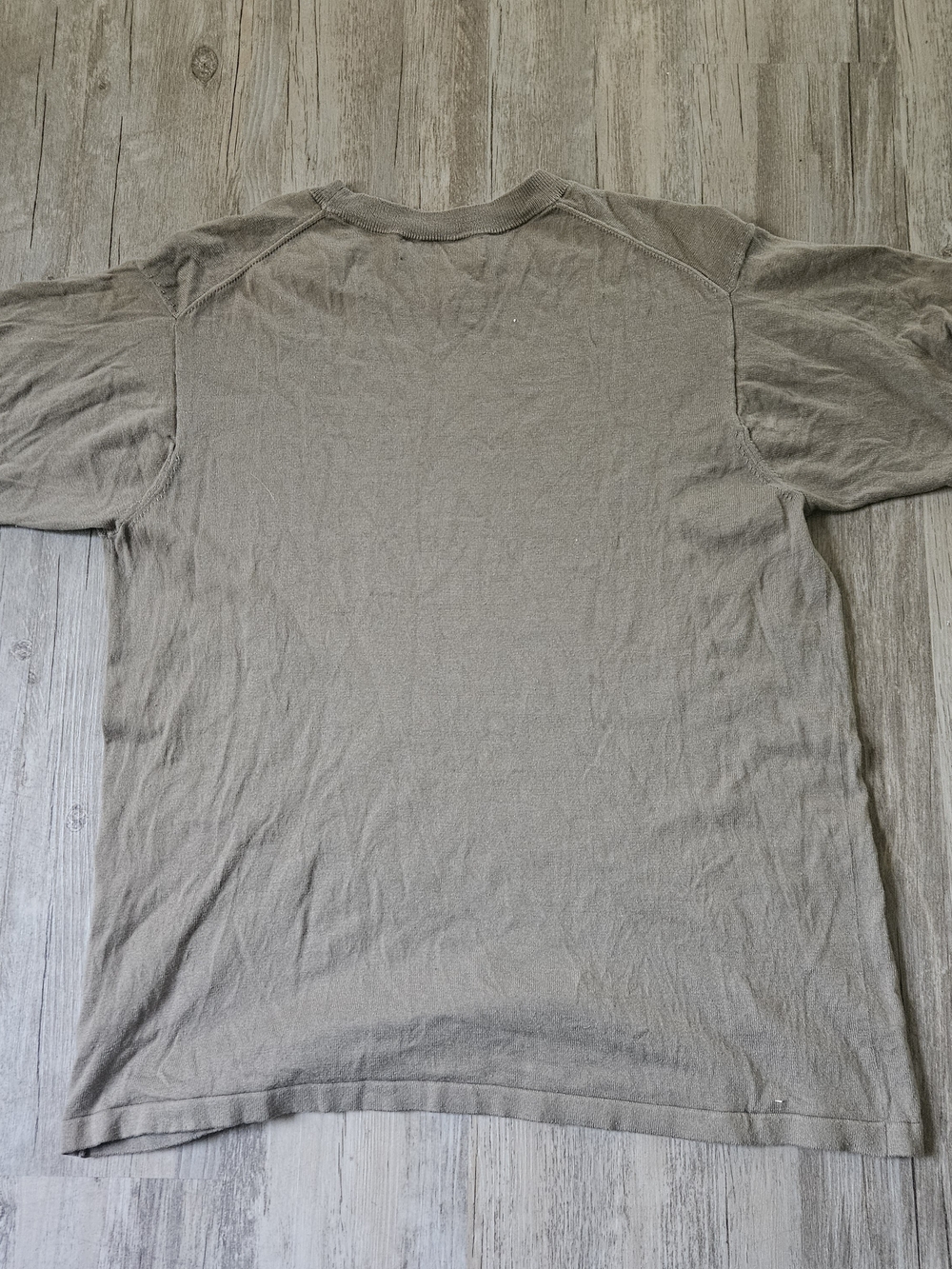 Buck Mason Men's Tan Como Cashmere Cotton Blend Crewneck T-Shirt Medium - Picture 7 of 7